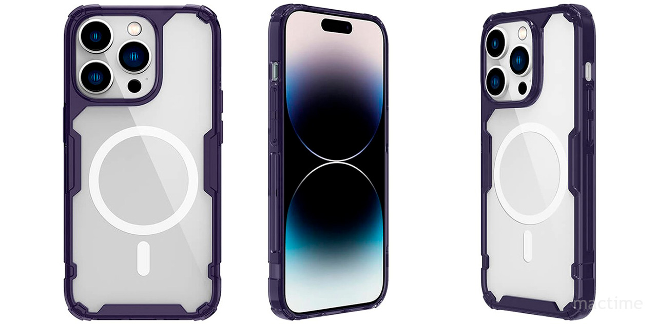 Чехол Nillkin Nature TPU Pro Magnetic тёмно-фиолетовый для iPhone 14 Pro